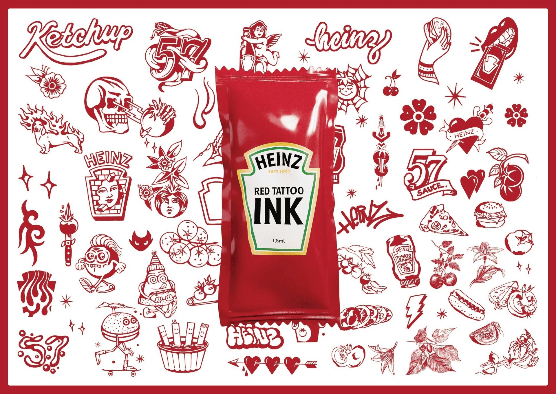 Красный пигмент для татуировки от Heinz